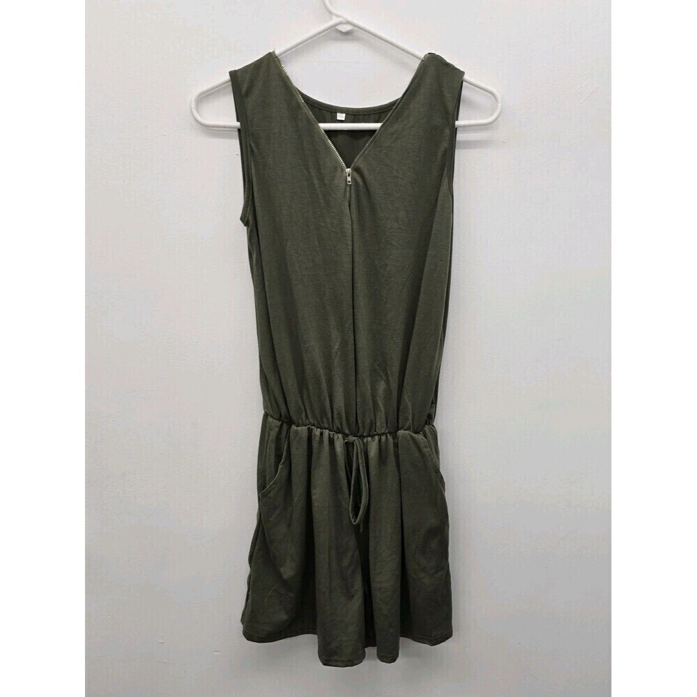 Unbranded  Romper Shorts/ Sleeveless Army Green Size Medium (A38)